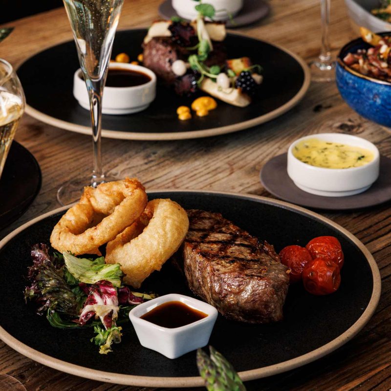 Steak dinner at the Tan yard