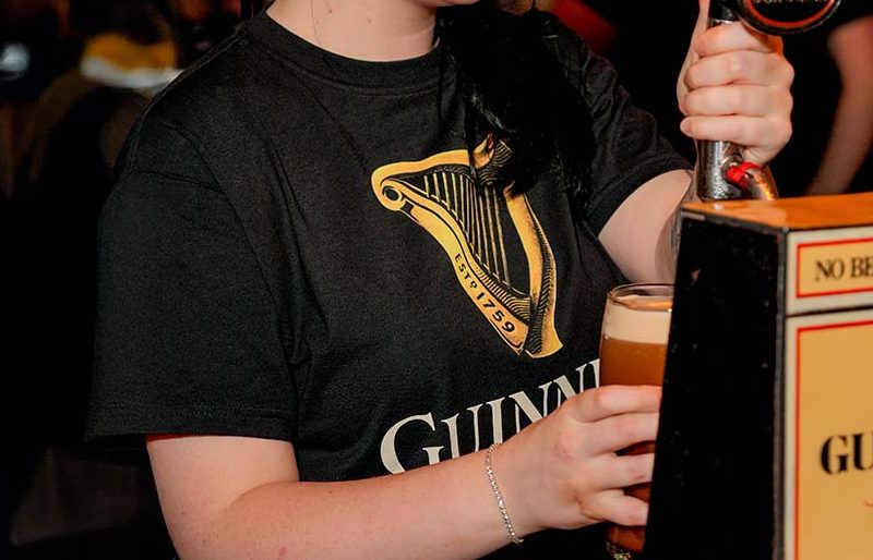 Pouring a pint of Guinness
