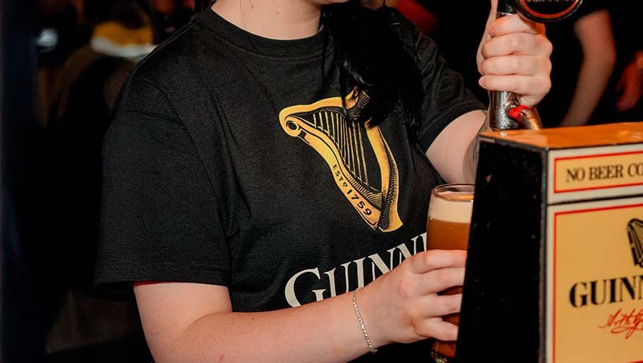 Pouring a pint of Guinness
