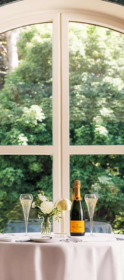 Champagne by the window